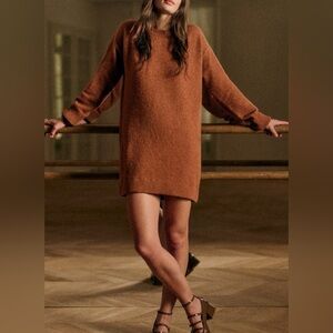 Sézane Freja Dress, rust (burnt orange), L, excellent condition, price firm.